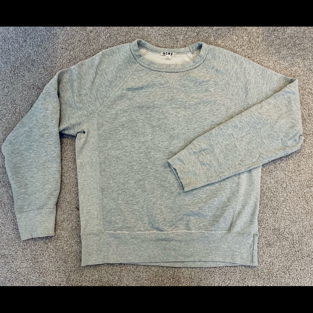 Acne Gray Crew Neck Sweater